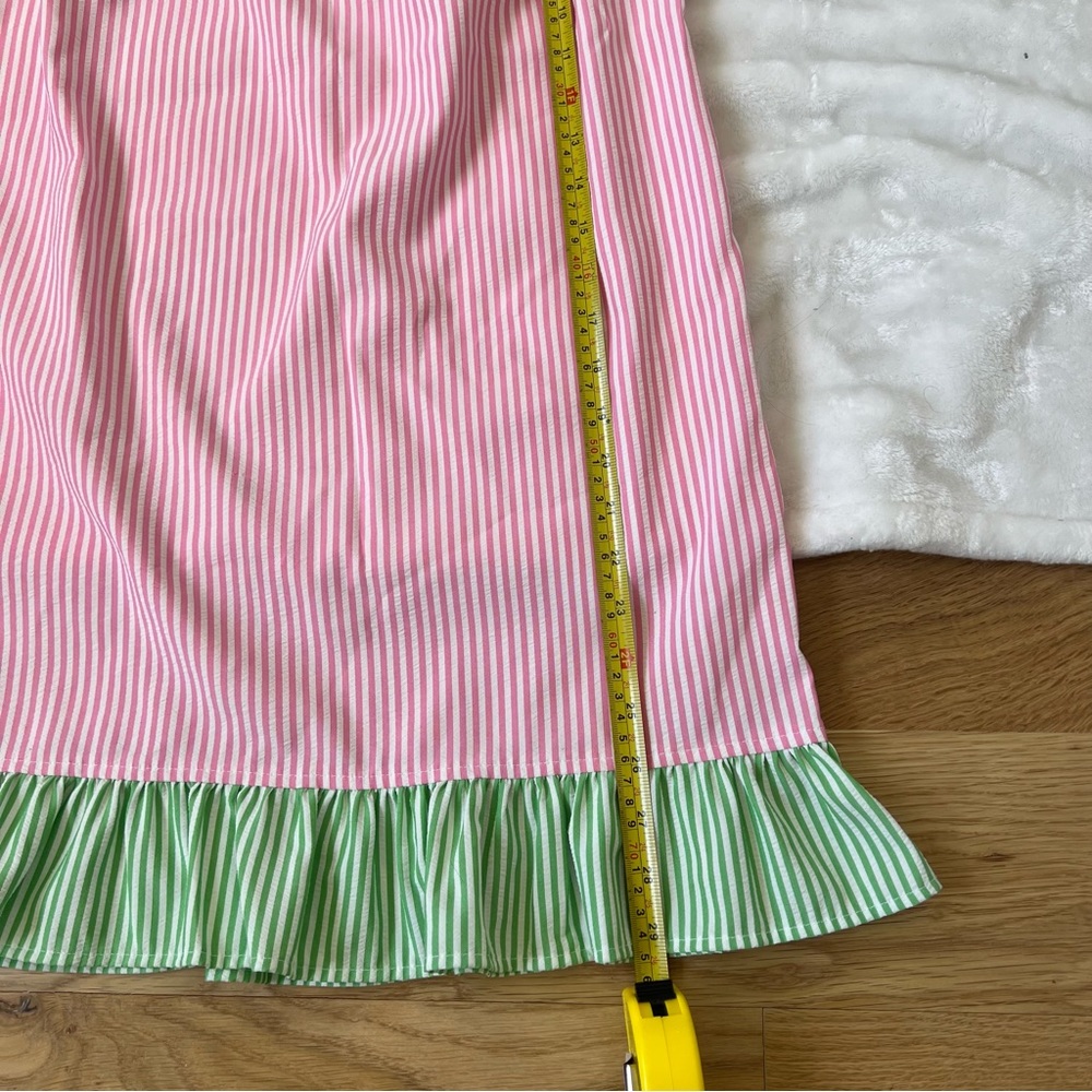 Kelly's Kids Seersucker Dress 14 pink blue green Xl summer bright colorful - Picture 6 of 7